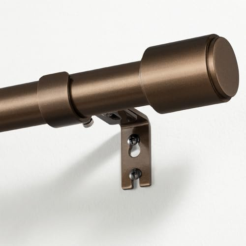 DEFYNEE Gardinenstange Bronze, Ø 25mm, 81-218cm, Metall Ausziehbar