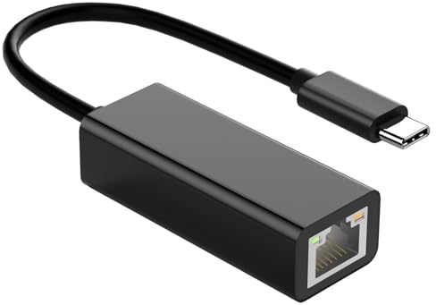 Adattatore Ethernet USB Type C, convertitore di rete cablato per laptop, tablet, smartphone, in lega di alluminio con design compatto, plug and play, trasferimento dati veloce, connessione Internet