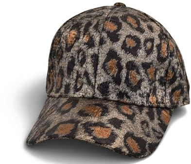 styleBREAKER Damen Baseball Cap Metallic Leo Glanz | 6-Panel Kappe aus robustem Polyester, 7,5 cm gebogener Schirm, Schweißband, flexibler Pull-On Verschluss (55-58 cm Umfang).