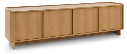 3E 3xE living.com Fernsehschrank, karamellfarbene Eiche, 195 x 55 x 39 cm