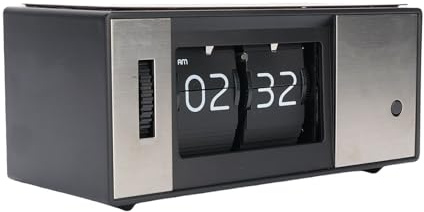 YUYTE Retro Mekanisk Fällbar Bordsväckarklocka med LED- Vintage