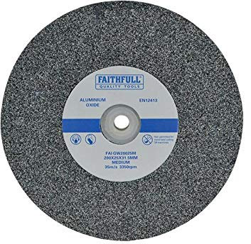 Faithfull GW20025M General Purpose Grinding Wheel 200 x 25mm - Medium Alox