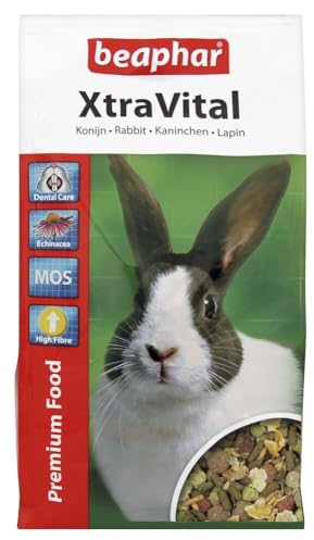 BEAPHAR – XTRAVITAL – Alimento per coniglio appetito & equilibrato – Contiene semi/nutrienti vegetali/proteine animali – Ricco di vitamine & fibre – Soddisfa le esigenze dei conigli – 1kg