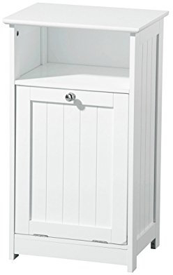 Premier Housewares Floorstanding Laundry Cabinet with Shelf, White, 70 x 40 x 30 cm
