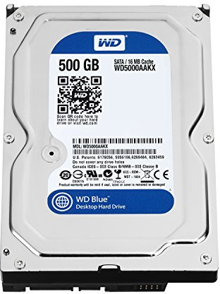 Western Digital Blue 500 GB SATA Festplatte – Festplatten (500 GB, SATA, 7200 U/min, 3,5 Zoll, 16 MB, RoHS)
