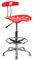 Flash Furniture Vibrant Cherry Tomate und Chrom Zeichenhocker mit Traktorsitz