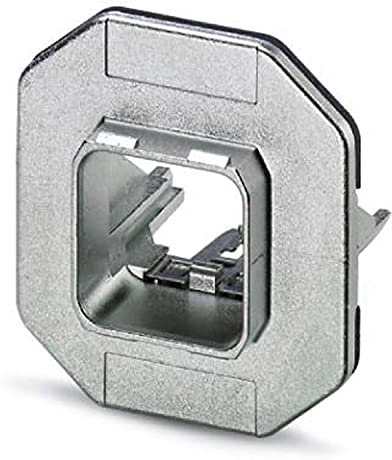 PHOENIX CONTACT VS-PPC-F1-RJ45-MNNA-1C-F RJ45-Anbaurahmen für Push-Pull Verriegelung mit Freenet-System und Dichtung, IP67, Metall, Runden Montageausschnitt