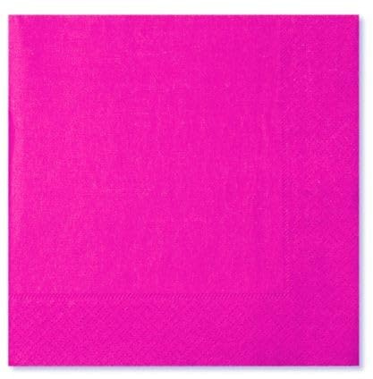 20 Serviettes roses fluo