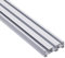 DécoProfi Vorhangschiene Gardinenschiene 3-läufig, Aluminium weiss, 150 cm, mit Deckenclips und Endkappen