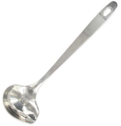 Fackelmann 40694 Cuillère à Sauce INOX, louche, ustensile de Cuisine, louche à Sauce, louche à crêpes, Acier Inoxydable, Argent, 28,5 x 7,5 cm