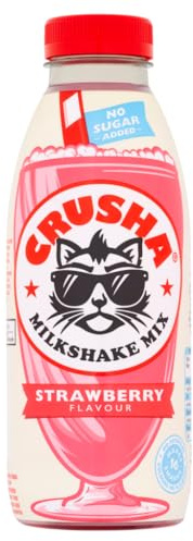 Crusha Mixa Saveur De Fraise Milk-Shake Mélanger Sans Sucre Ajouté (500 Ml)