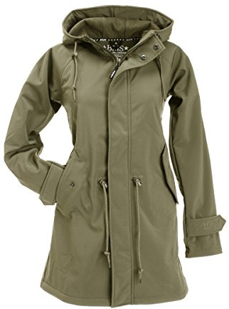 BMS HafenCity Damen Regenmantel, SoftShell | Wasserdichter, leicht atmungsaktiver Damenmantel für Alltag, Reise und Regenwetter
