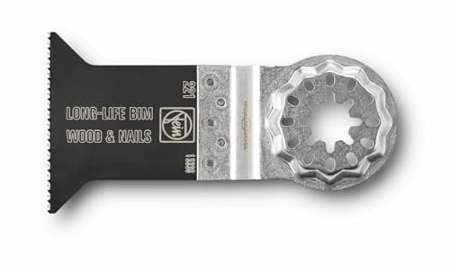 FEIN E-Cut Long-Life-Sägeblatt, Ve. 5 St., Breite 50 mm, Länge 50 mm, Aufnahme Starlock, Bi-Metall mit geschränkter Holzverzahnung