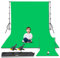 EMART Greenscreen Hintergrund mit Ständer, 2,6x3m Hintergrundsystem, 3 X 3,6m Grün Fotohintergrund und 2 Federklemmen Fotostudio Set für Produkt Porträt YouTube Video Fotografie