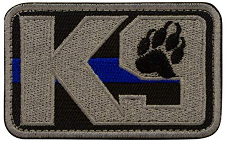 Cobra Tactical Solutions K9 Thin Blue Line Polizei Hund Military Besticktes Patch mit Klettverschluss für Airsoft Cosplay Paintball für Taktische Kleidung Rucksack