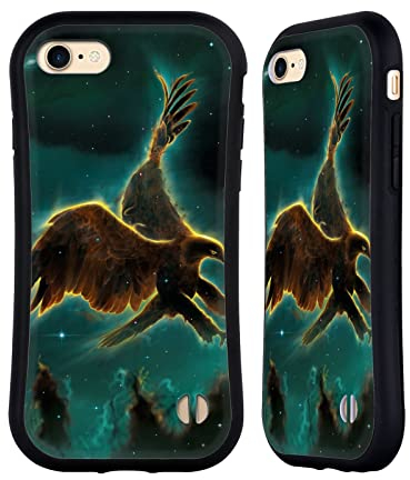 Head Case Designs Offizielle Vincent HIE Adler Galaxie Tiere Hybride Handyhülle Hülle Huelle kompatibel mit Apple iPhone 7/8 / SE 2020 & 2022