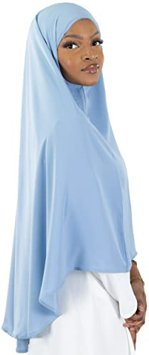 Lamis hijab - khimar top jilbab für verschleierte muslimische frau (pastellblau)