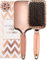 Haarbürste ohne Ziepen - Bürste zum Entwirren - Frauen Geschenk - Paddle Brush - Angenehme Borsten für die Haare & Kopfhaut - Bürste für alle Haartypen (Roségold & Schwarz)