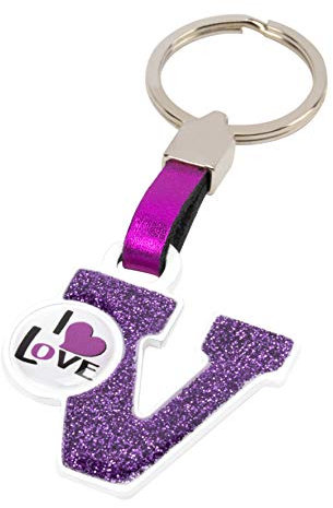 BCCorona Porte-CLÉS Lettre Rose V