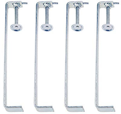 Micro Trader 4Pcs Profile Bricklaying Clamp, 12 Inch Galvanized Steel Threaded Rod 2 Inch Adjustable - Heavy Duty