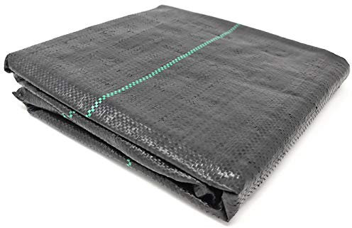 GardenPrime Weed Control Membrane, Lined, Woven, Landscape Fabric 100gsm (2m x 10m - Flat Packed)