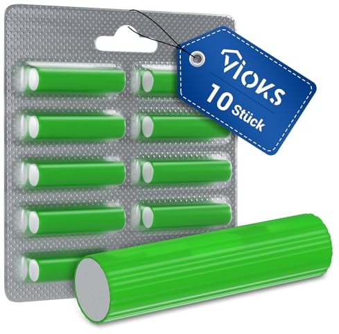 VIOKS 10x Staubsauger Duftstäbchen im Blister - Staubsauger Duft/Staubsauger Deo/Duft für Staubsauger wie Vorwerk Tiger, Kobold u.a.