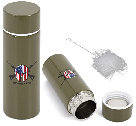 CASEMATIX Stainless Steel Pocket Spittoon 5-Ounce Travel Spit Cup - Portable Dip Spit Bottle with Spartan Design, Spitoon for Car Wide Mouth Reusable Spit Cups for Chew