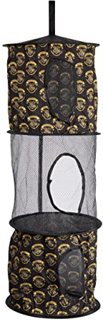 United Labels Harry Potter - Hängeaufbewahrung für Kinder Kinderzimmer Aufbewahrungsnetz mit 3 Fächern Schwarz 27,5 x 75 cm
