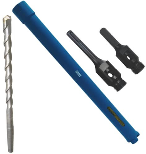 28mm x 300mm Long Diamond Core Drill Bit Set Includes SDS Adapter, Hex Shank Adapter & Centre Drill Bit. To Be Used In Concrete Masonry Brick Block Stone Granite Diamond Drill Bit Core Accessories