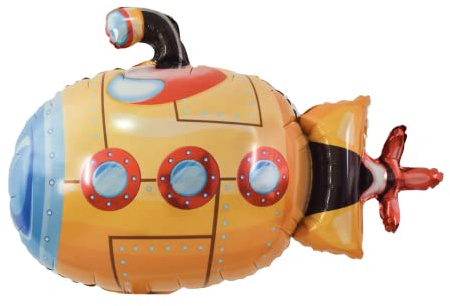 Gelber U-Boot-Folienballon, 95 cm