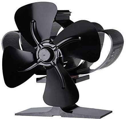 ATAAY 4/8 Lame Double tête alimenté par la Chaleur poêle Ventilateur bûche brûleur à Bois écologique Ventilateur Silencieux Maison Distribution de Chaleur Efficace