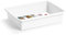 CABLEPELADO Bandeja plástico | Bandeja Armario | Bandeja para frigorífico | Polipropileno | Apta para lavavajillas | Medidas 26 cm Largo x 19 cm Ancho x 6 cm Alto | Capacidad 2 litros | Blanco