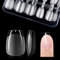 Gelike ec Capsule Americaine Ongle Gel, PMMA Faux Ongles Extra Court Ballerine 120 Pièces 12 Tailles Couverture Complète, Capsule Pose Americaine Ongle Transparente