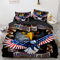 LUDVIK Amerikanische Flagge Adler Bettzeug 135X200 Set Bettwäsche Mikrofaser Bettdeckenbezug Schnell Trocknend Und Kein Bügeln 135X200 cm + 2 Kissenbezüge 80X80Cm