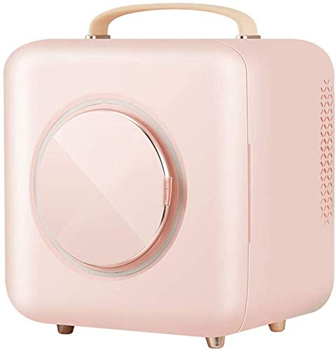 NMNMNM Mini Makeup Fridge, 9L Portable Cosmetic Refrigerator Cooler/Warmer Freezer Used for Makeup And Skin Care Home, Bar,Bedroom,Office,Pink (Pink)