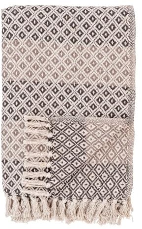 House Nordic Überwurf in Braun, Beige und Weiß, 130 x 180 cm