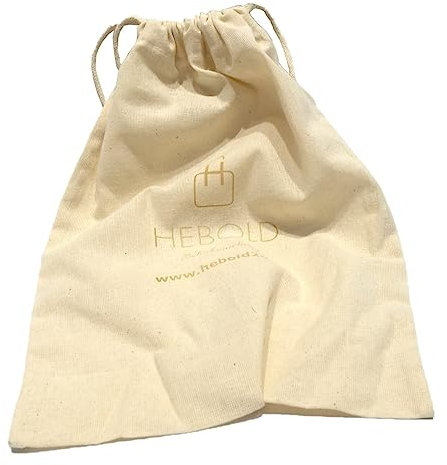 Hebold Schuhmacherei Baumwollbeutel für Schuhe- und Pflegemittel Natur 25 x 35 cm