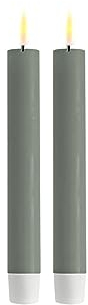 ReWu Deluxe Homeart Stabkerze 2 Stück 15 cm - Salbei Green