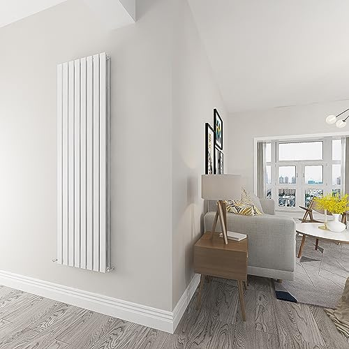 Skybathroom | 1800x544mm Vertical White Flat Double Panel Tall Upright Central Heating radiator