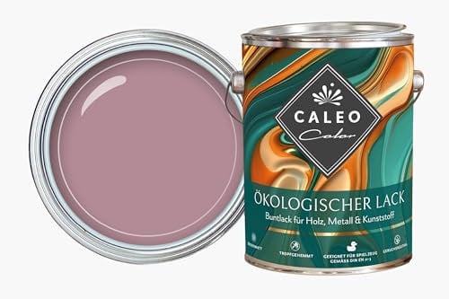 Caleo Color Vernice KÖNIGSFLIEDER rosa scuro/lilla, 0,15 litri, vernice ecologica per mobili, naturale, senza solventi, adatta ai giocattoli