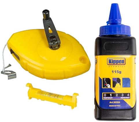 Kippen 3032A - Set Tracciatore con Flacone di Polvere Blu + Livella