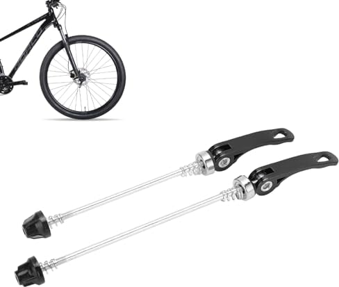 Yuqilin Schnellspanner Fahrrad Vorder und Hinterrad, Schwarz Quick Release Fahrrad Achsen Set, Fahrrad Schnellspanner Front and Rear Quick Release, für Quick Release Road Mountain Bike