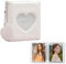 YEJAHY Mini Photocard Binder, Cute Mini Photo Album Photocard Binder, Fotoalbum Fotokartenhalter, für 3 Zoll Fotopapier Fotokartenhalter Aufbewahrung fotoalbum (Weiß)