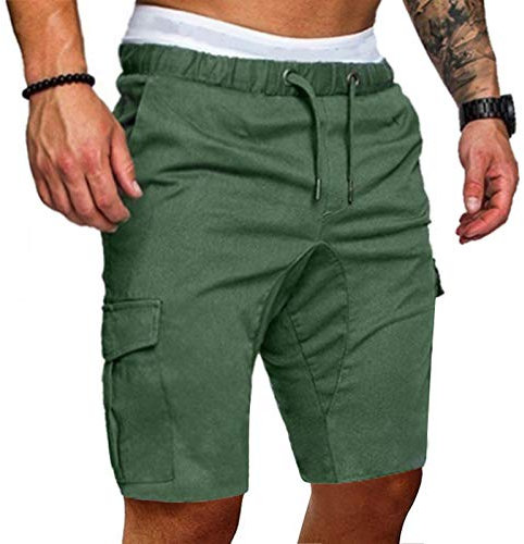 Generisch Kurze Hosen Herren Cargo Locker Sitzende Jogging-Shorts Vintage-Shorts Leichte Weiche Und Bequeme Laufshorts Wandershorts Mit Taschen Normale Sommer-Shorts Leinen-Shorts Atmungsaktive