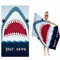 Qiqumax Personalisiert Hai Strandtuch Mit Namen, Shark Handtuch Mit Namen Badetuch Für Jungen, Mikrofaser Strandtuch Groß 100x200cm Badetuch Handtuch Für Strand (70 x 140 cm)