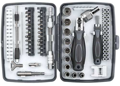 Ratcheting Screwdriver Set: KeenWise 68-in-1 Ratchet Screwdriver Tools Versatile Magnetic Tools for Mechanics and DIY Enthusiasts (9902), Pocket Size, Orange
