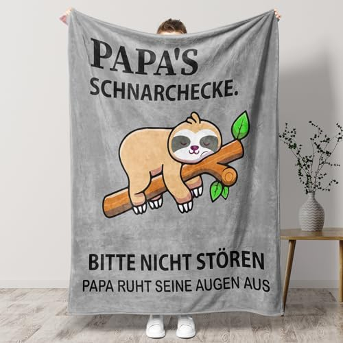 KAAYEE Papa Geschenk, Kuscheldecke Geschenke für Papa zum Vatertag Geburtstag Valentinstag Weihnachten, Geburtstagsgeschenk für Vater Männer von Tochter Sohn 1.3 * 1.5 M Decke