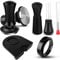 Coffee Tamper 51mm, Espresso Tamper Set with WDT Tool, 51mm Dosing Funnel, Tamper Mat, Spring-Loaded Tamper Flat Stainless Steel Base Compatible with Espresso Coffee Machine