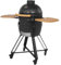 COOKFIRE – Barbacoa carbon Kamado Ø 45 cm – BBQ Grill Japonesa – Barbacoa con Termómetro y Asas de Bamboo - Barbacoa carbon portátil – Barbacoa cerámica Kamado – Mini Parrilla de Carbón (Negro)