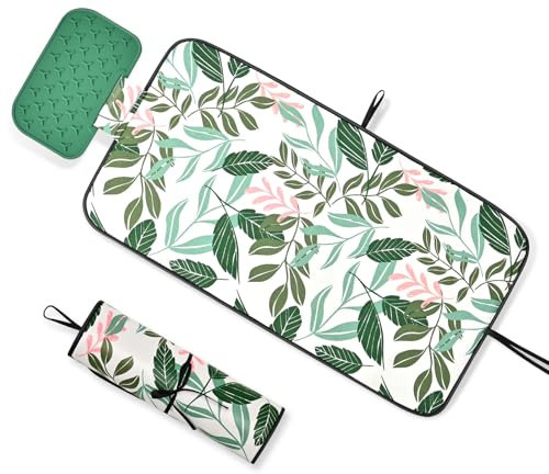 KINGRACK Ironing Mat, Iron Padding with Silicone Iron Rest for Steam on Tabletop or Bed, Heat Resistant, Portable, Quilting & Travel Blanket, Green